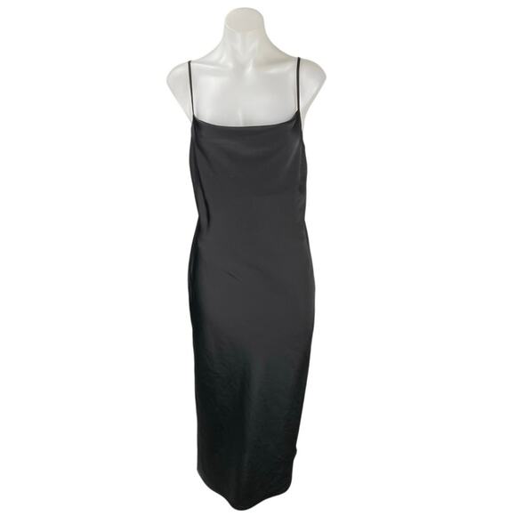 Banana Republic Black Silky Sleeveless Cami Camisole Slip Tank Dress Size XS - Picture 1 of 5